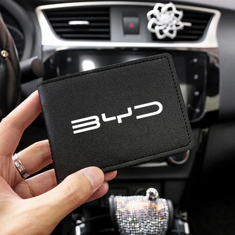 

Driving license card package PU Leather Credit Card Case For BYD M6 G35 T3 13 F30 E56 L3 tang yuan atto3 song Covers Accessories