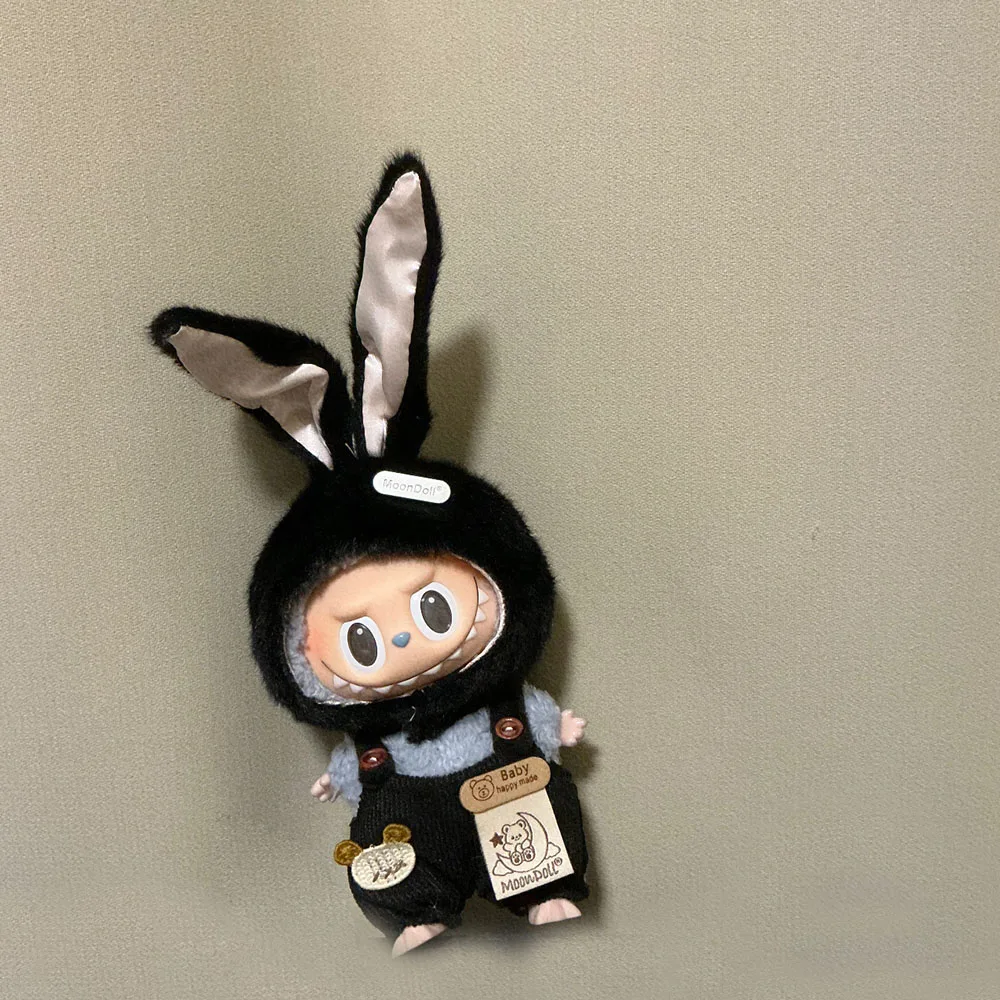 

Rabbit Ear Set For Labubu Doll 17cm Cute Plush Clothes Rabbit Ear Set Accessories Limited Edition Dress Up Series Set