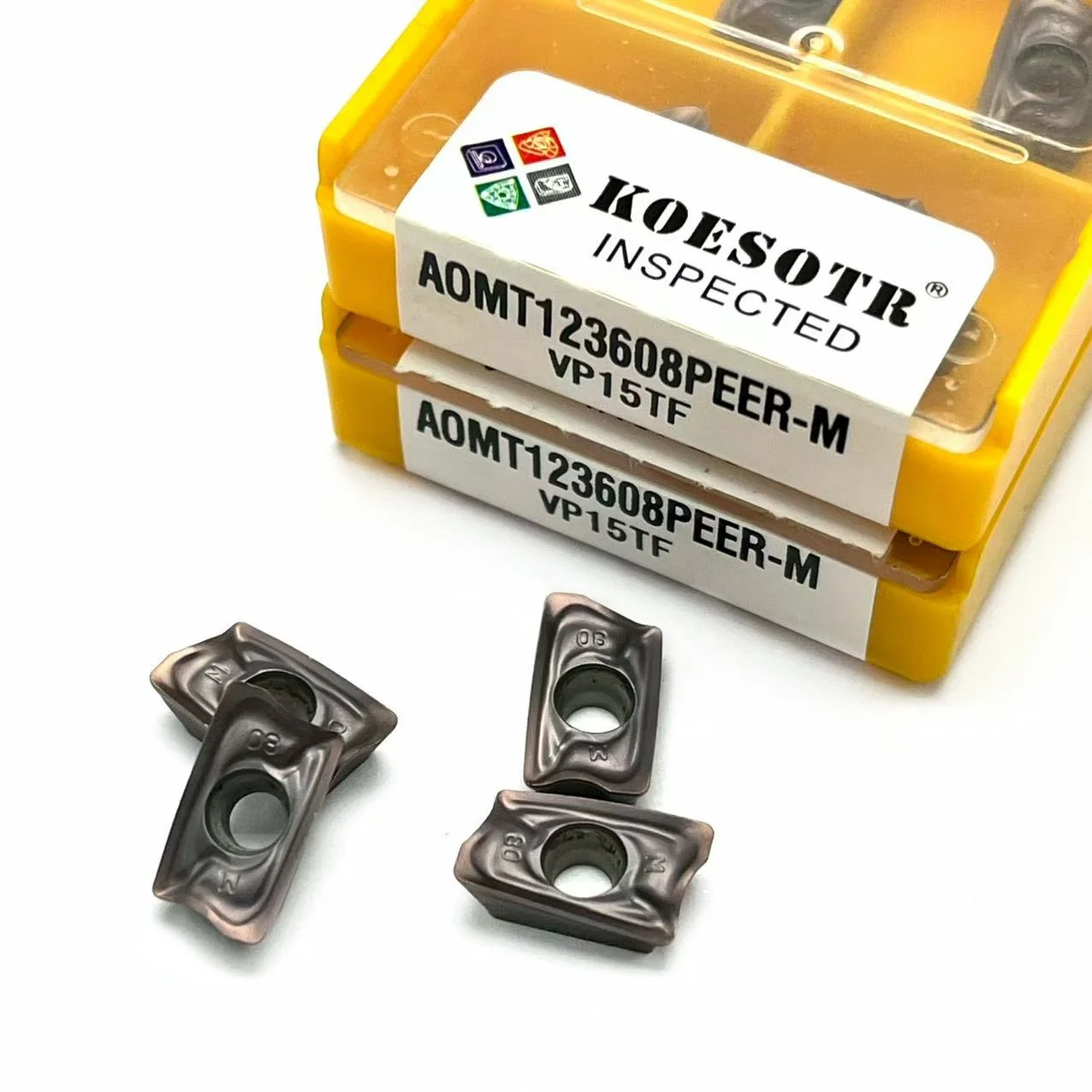 Carbide insert AOMT123608 PEER M VP15TF high quality AOMT 123608 CNC mechanical milling cutter Carbide lathe tool turning tool