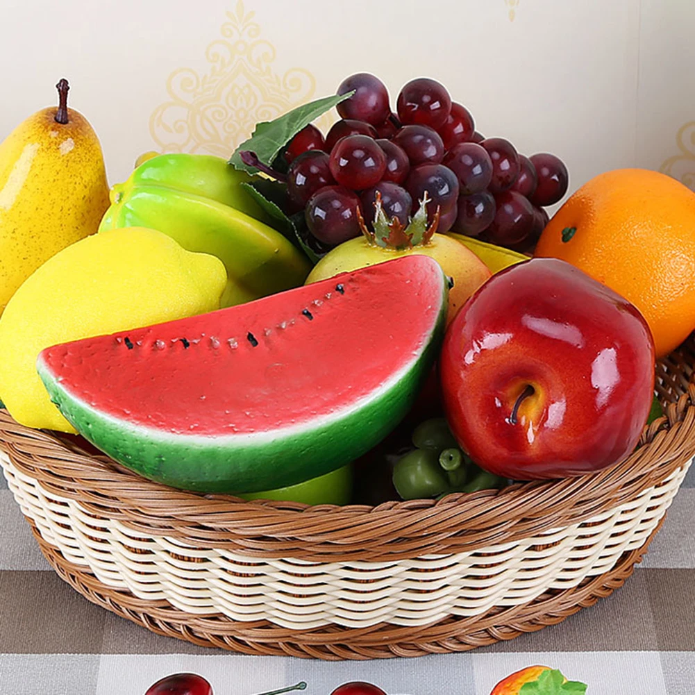 4pcs Artificial Fruits Simulation Artificial Watermelon Fake Fruit Slices Home Party Decoration Foam Fake Fruit Photography Prop