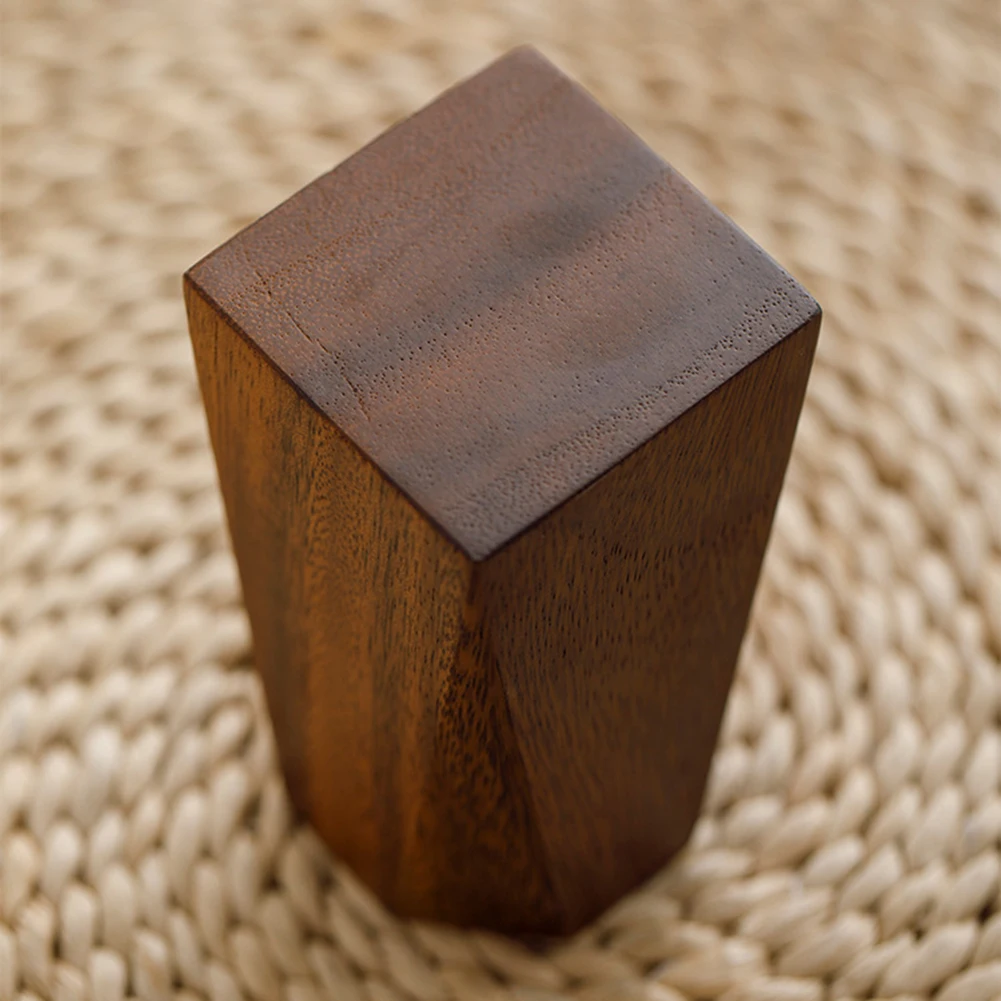 Walnut Wood Pen Pot Holder Desktop Organiser Basket Office Desk Accessory