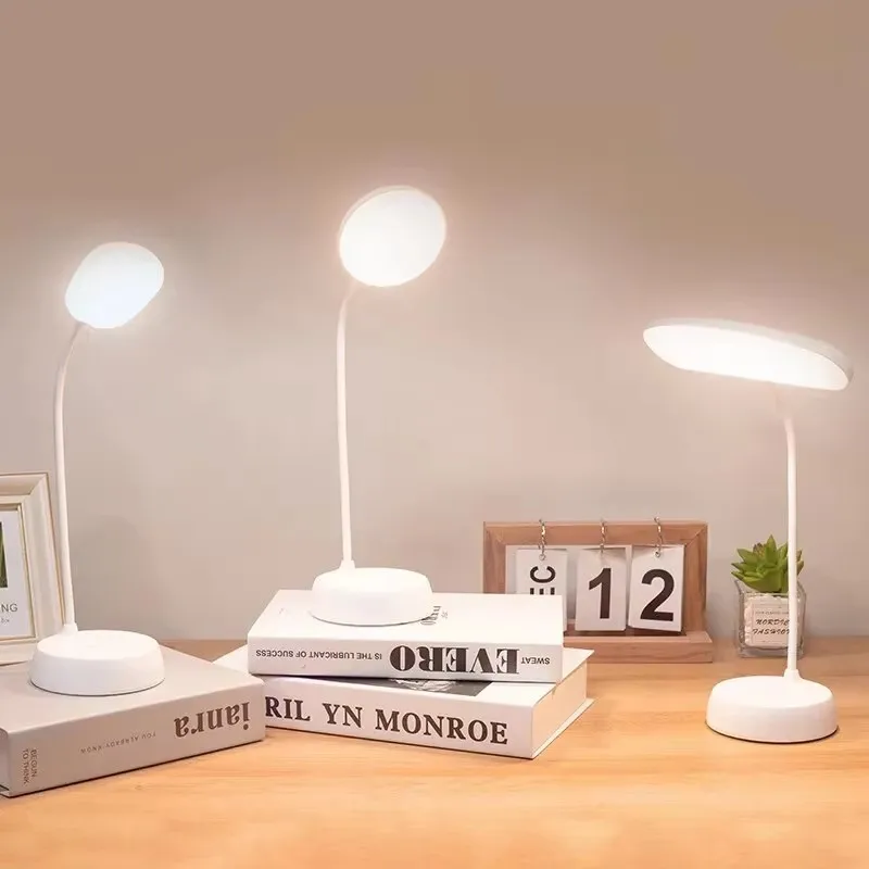 

Three Light Colors USB Rechargeable Desk Lamp, Portable Touch Bedside Table Lamp LED Night Light Suitable for Outing