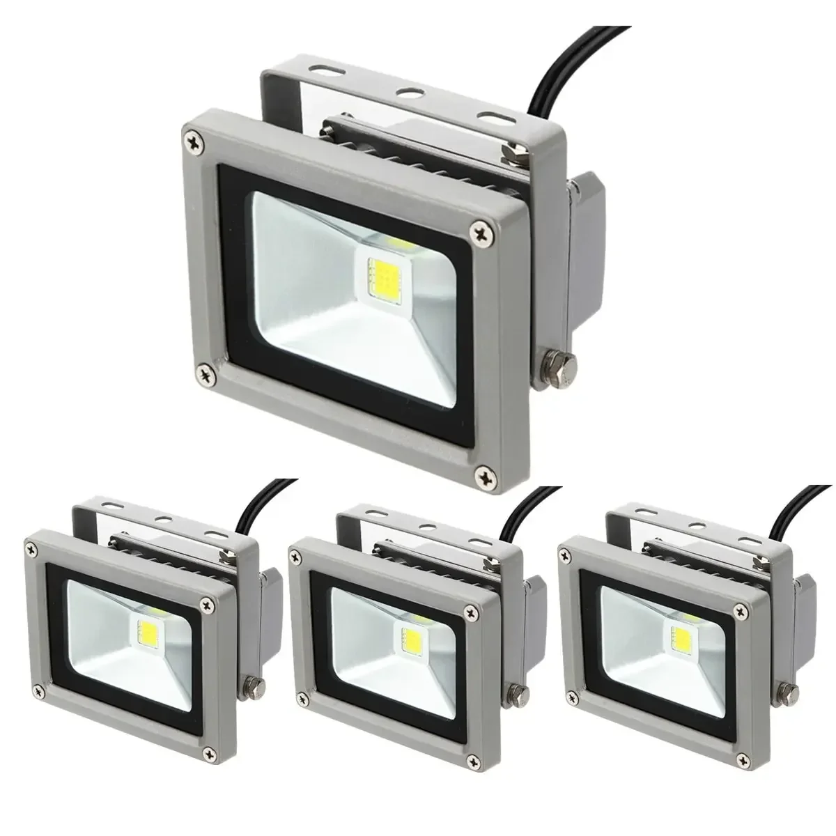 DC 12V 10W 4pcs/pack High Power LED Flood Wash Light Lamp Outdoor Waterproof IP65 Aluminum Pure White Projection Lamp