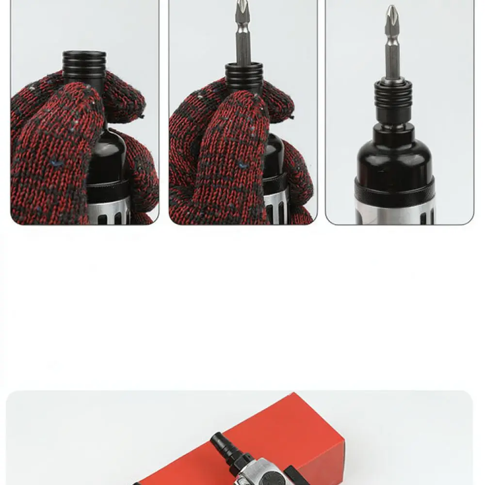 Versatile 5H Air Screwdriver Straight Pneumatic Handle Tool For Furniture Repair Woodworking Fastener Assembly Jobs