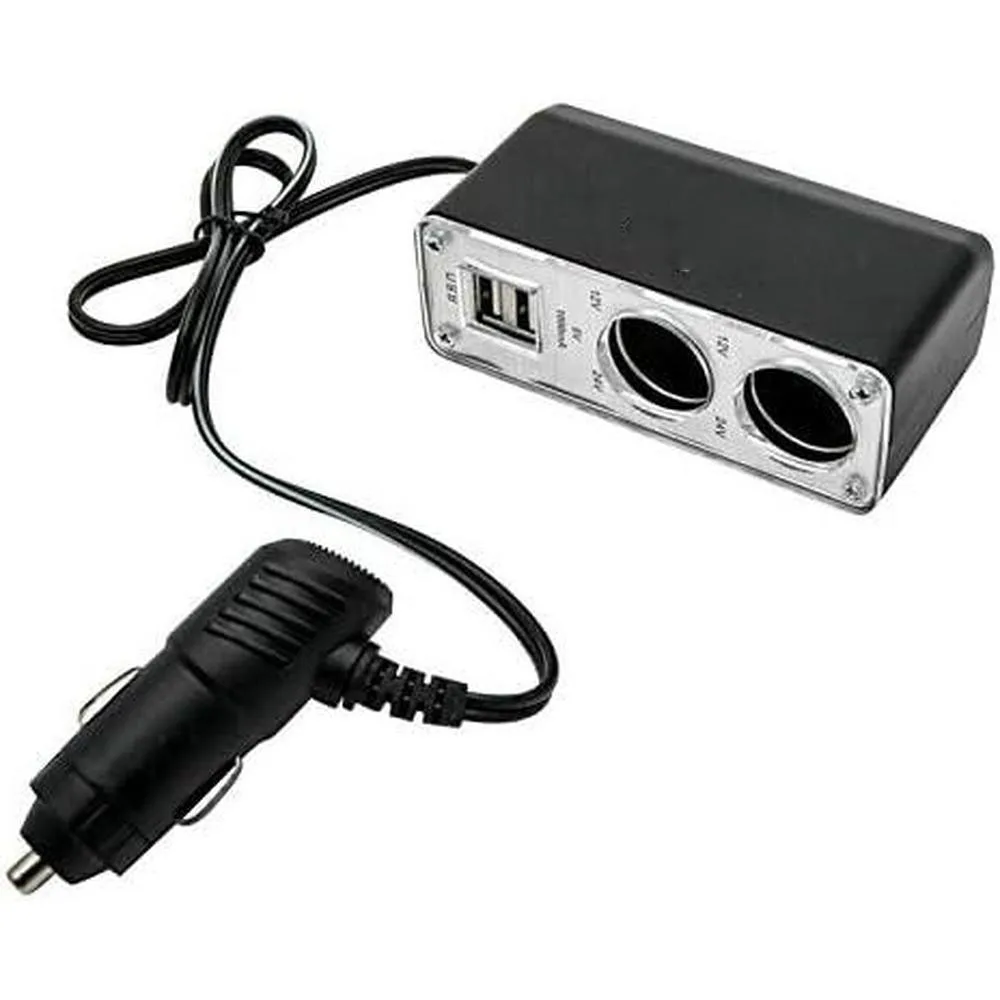 Black PVC Material 12V 60W Car Charger Adaptor