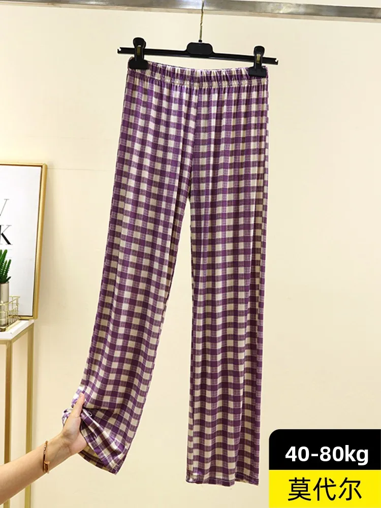 calcas-femininas-de-modal-soltas-com-estampa-xadrez-tamanhos-grandes-para-primavera-e-outono-pijama-fino-casual-de-perna-reta-e-larga