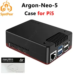 Estojo protetor de alumínio para Pi, Raspberry Pi 5, Argon Neo 5, Dissipador