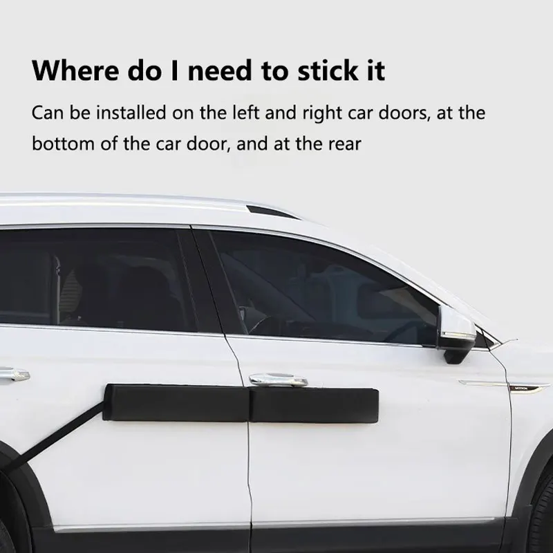 98x11x4CM Car Door Protector Magnetic Folding Connected Style Body Side Edge Guard Decorative Anti-scratch Protection Strips