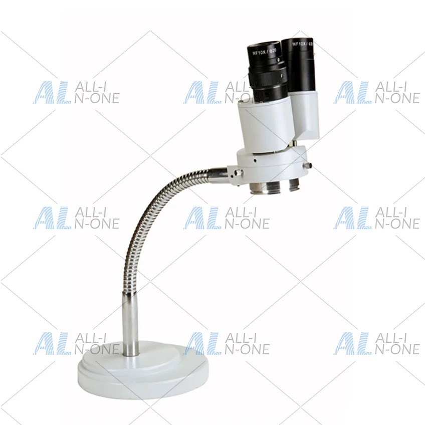 8X Stereo Microscope with LED Light Binocular Stereo Microscope Adjustable Hose for Soldering PCB Repair Tool RX-6D