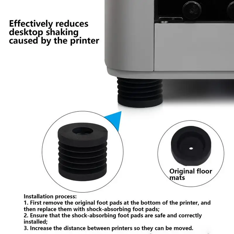 Rubber Pad 3D Printer Shock Absorbing Universal Rubber Pads For 3D Printer 3D Printer Parts For School Home And Work Area