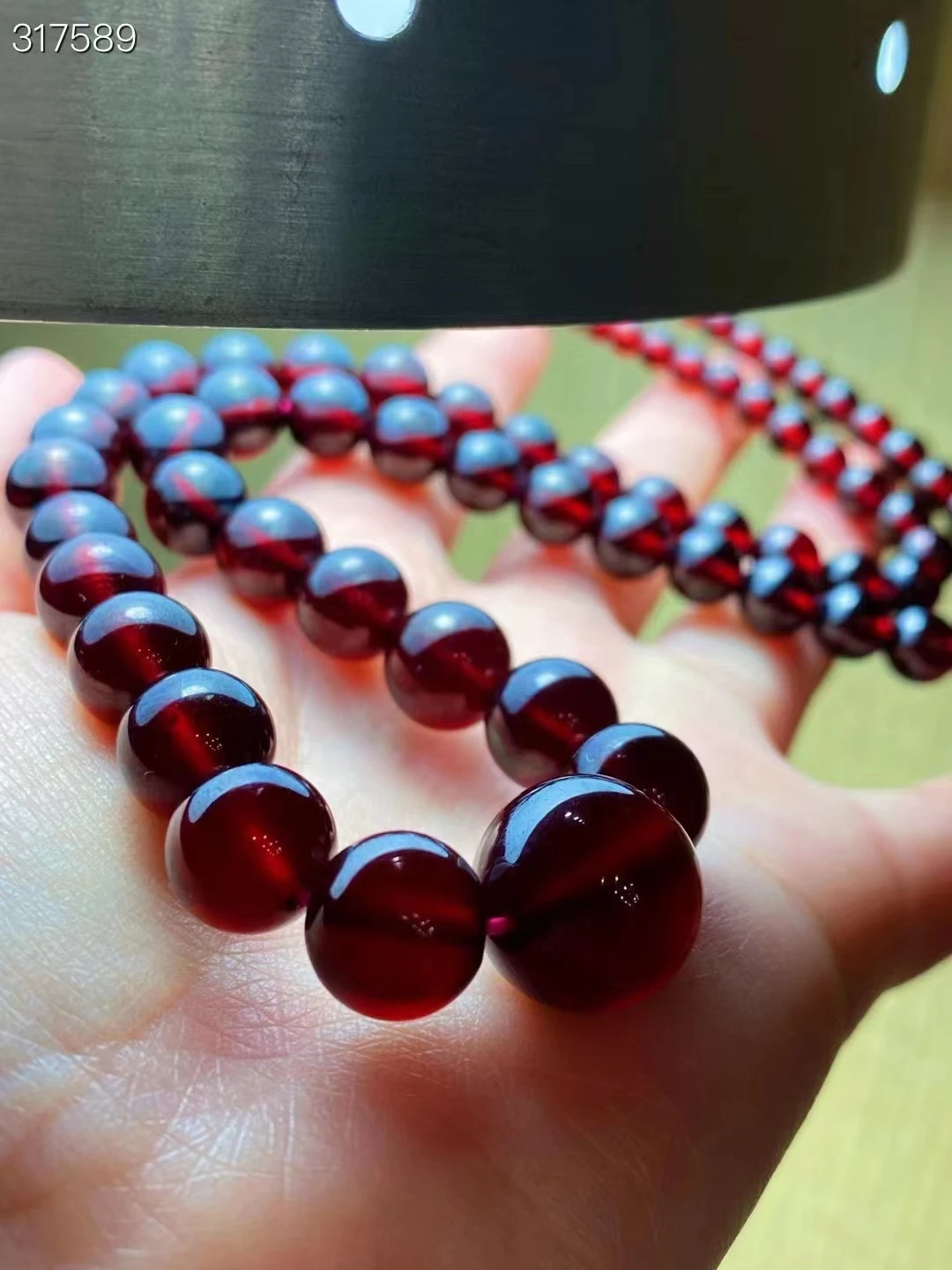 Natural Red Garnet Crystal Clear Round Beads Necklace Women Big 4.4x14.3mm Orange Red Garnet Pendant Fashion AAAAAA