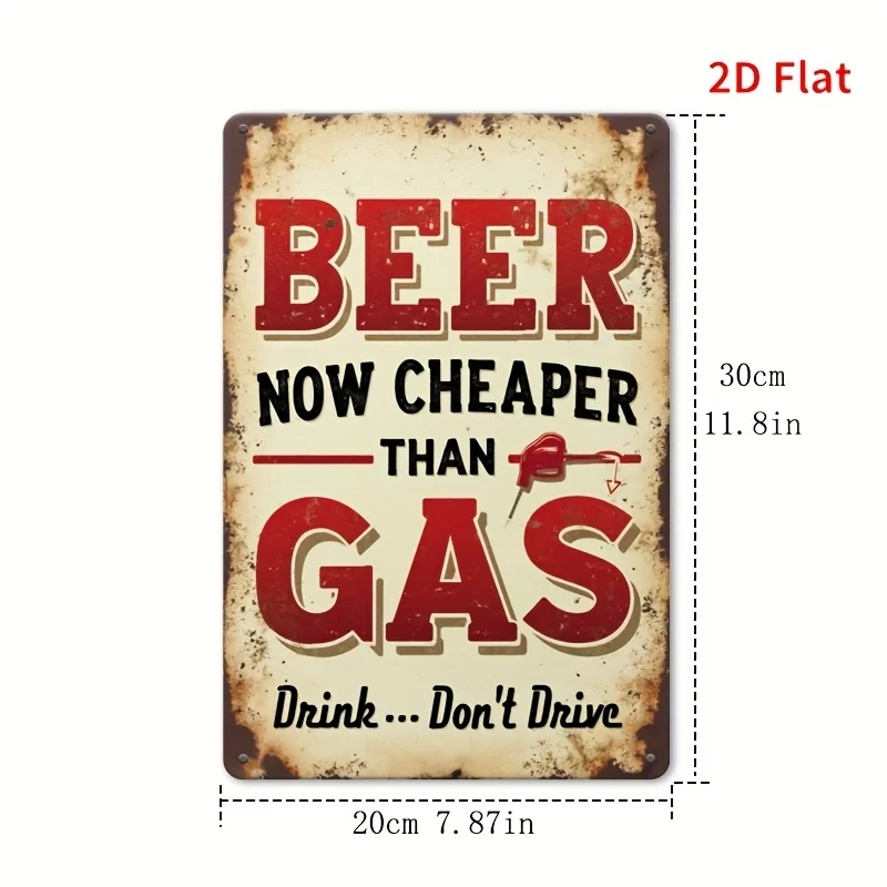 2D Flat - A Retro Metal Sign Stating 
