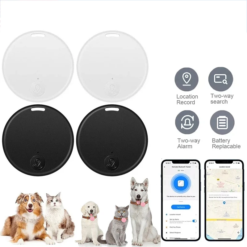 

Mini Fashion Smart Dog Cat Pet Car Bluetooth GPS Tracker Anti-lost Alarm Tag Wireless Child Bag Wallet Key Finder Locator Device