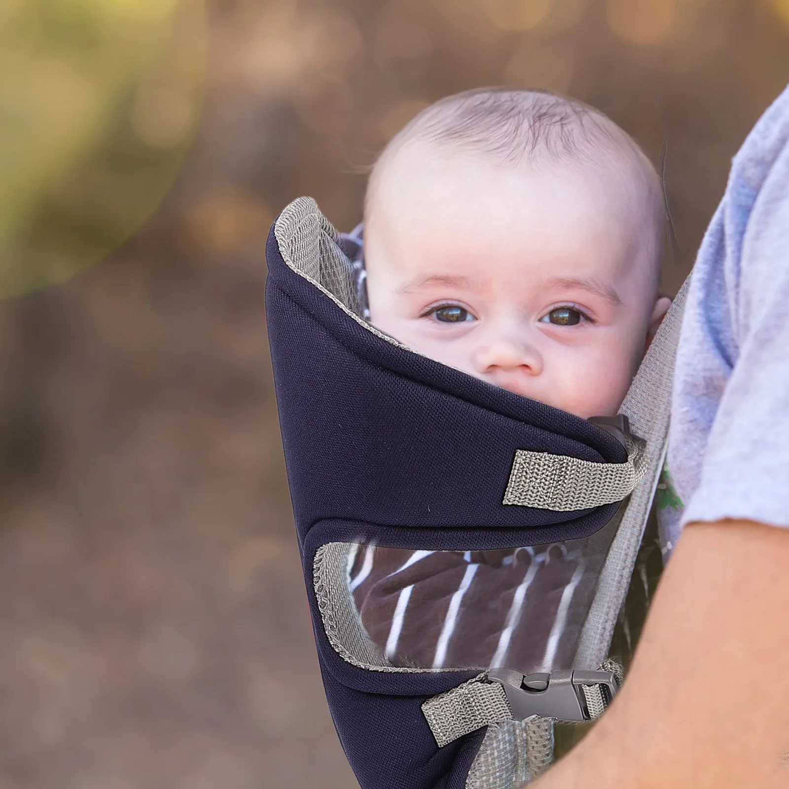 多機能新生児ベビーキャリア通気性のあるブルー調節可能な幼児用バックパックスリングウォーキングやショッピングに快適な家族向け