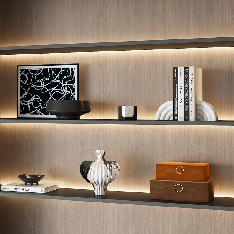 High-end modern minimalist living room geometric abstract decoration ornament, entrance niche high-end
