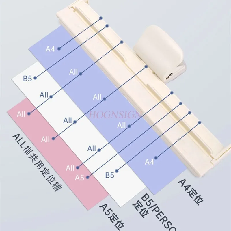 Punching machine with porous loose leaf punch to assist in the positioning of the ruler plate, divine tool set