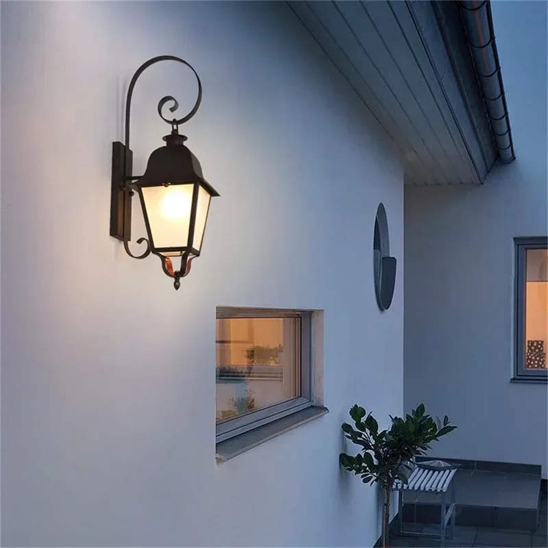 Outdoor Wall Lamp Classical LED Lights Waterproof Decorative for Home Porch Villa Balcony Garden Light