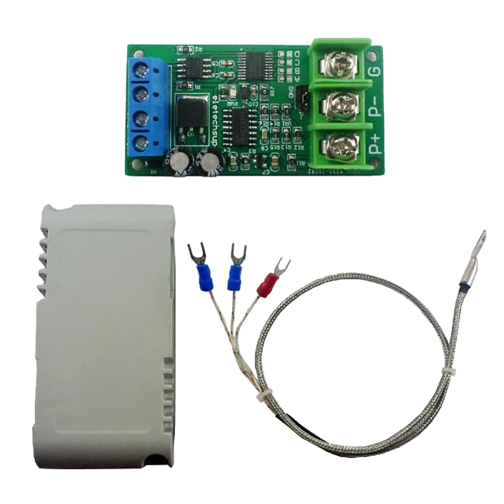 

DC 8-25V PT100 Platinum Thermal Resistance to Temperature Converter RS485 Modbus RTU RTD Sensor Module Kit PTA9B01