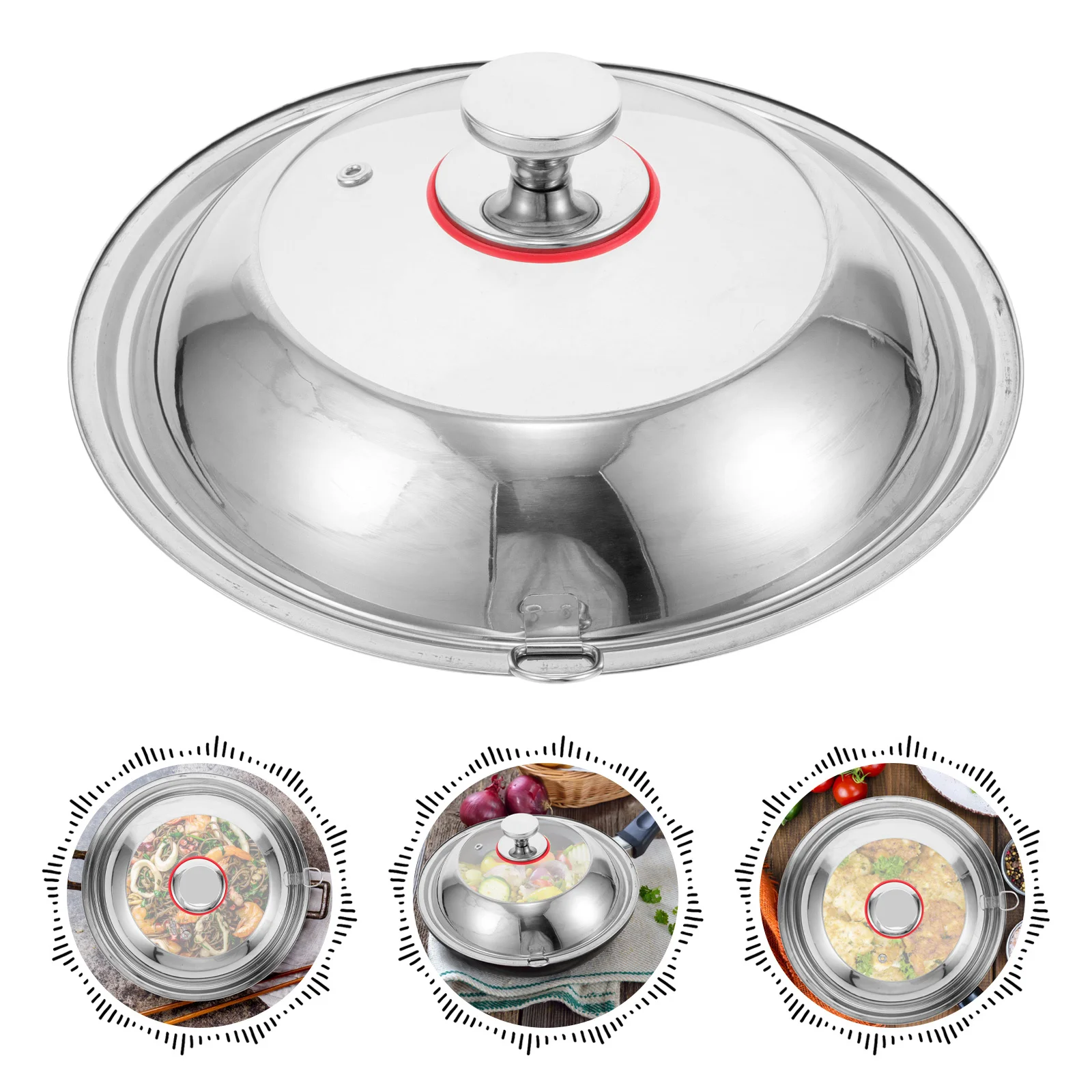 

Универсальная подвесная крышка кастрюли из нержавеющей стали, большая прозрачная стеклянная крышка для сковороды вок, горячая кастрюля, легкая очистка, термостойкость