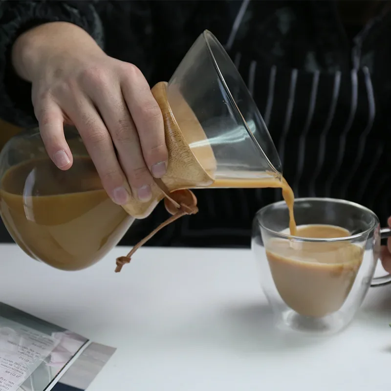Coffee Maker Tea Timemore Cezve for Coffee Barista Moka Pot Glass Teapot Espresso Portafilter Machine Stainless Strainer Kitchen