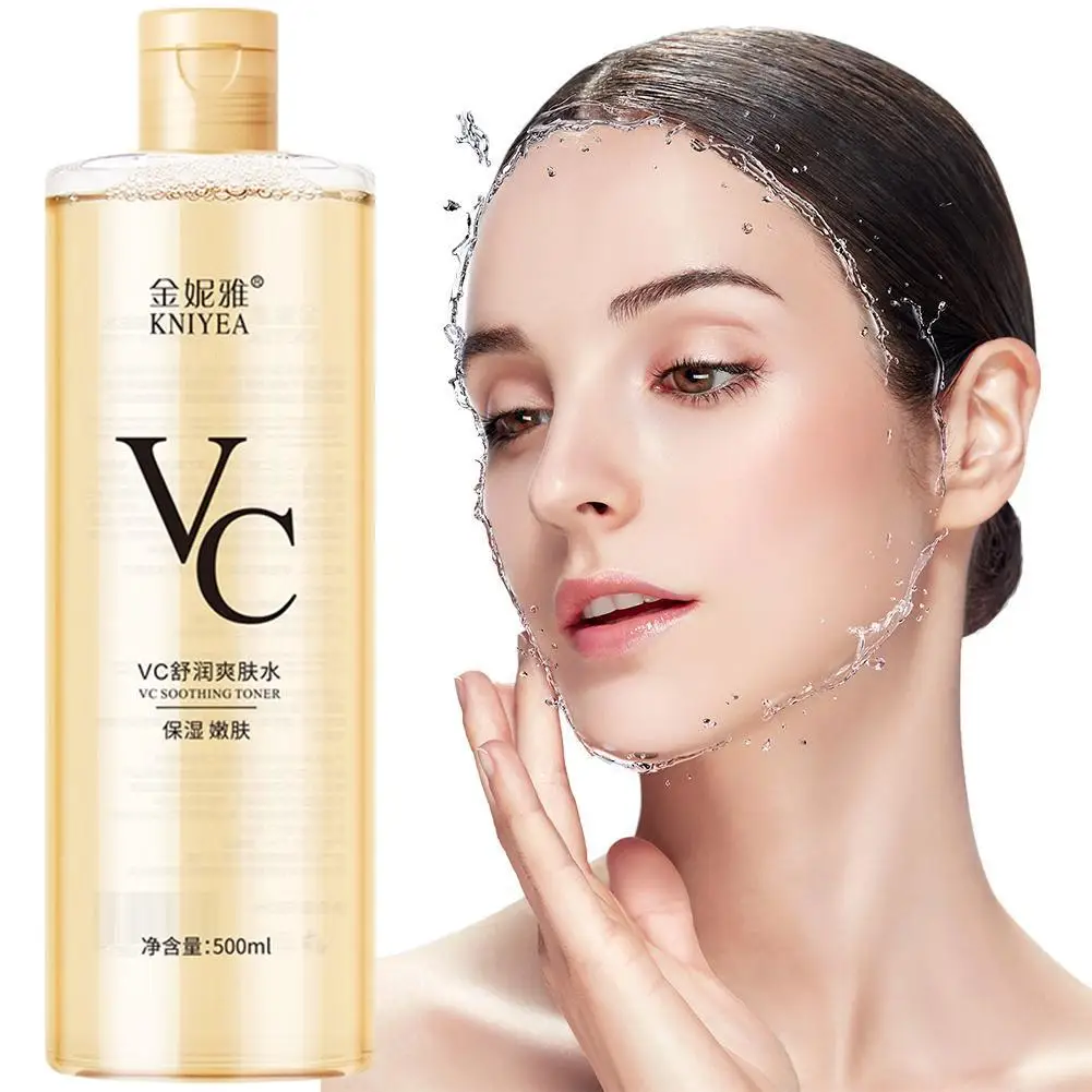 500ml Vitamin C Toner Hydrating Softening Moisturizing Balance Makeup Care Pre-makeup & Water Tool Face Oil Refreshing Loti A3Z9