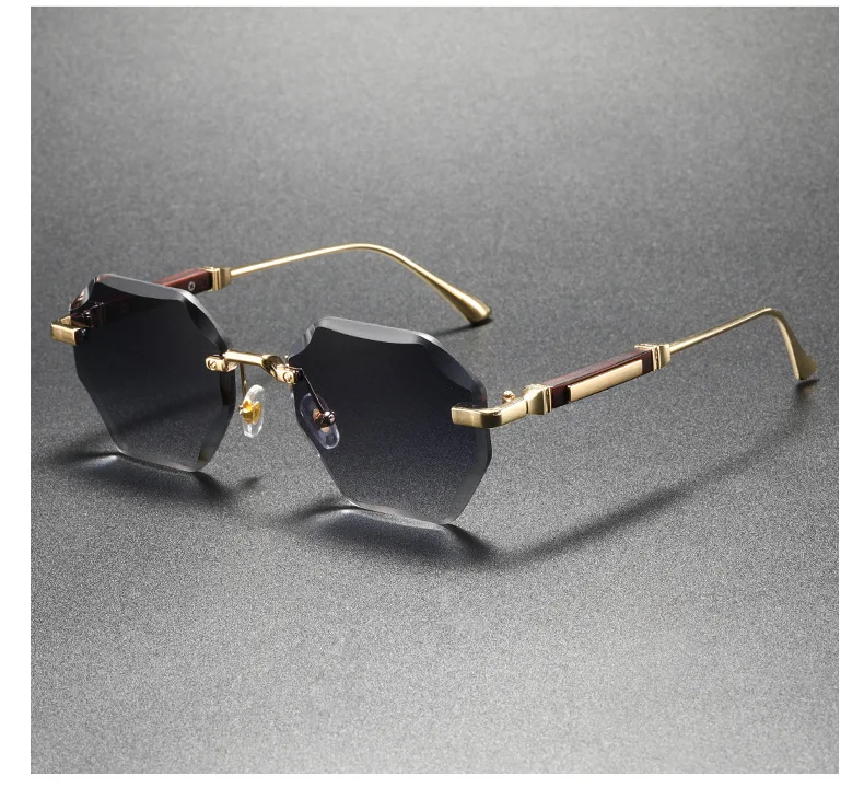 2025 neue Mann Frau Sonnenbrillen Mode Unisex Randlose Sonnenbrille Vielseitig UV400 Brillen Im Freien Fahren Trend C8880-1 – Detail 21