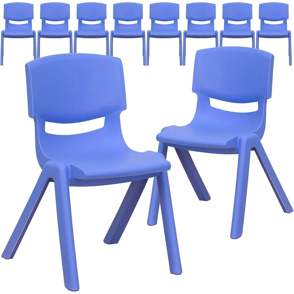 

10 упаковок штабелируемых пластиковых стульев для детей дошкольного возраста, удобная легкая, удобная для детей, классная комната для детского сада, игровая комната
