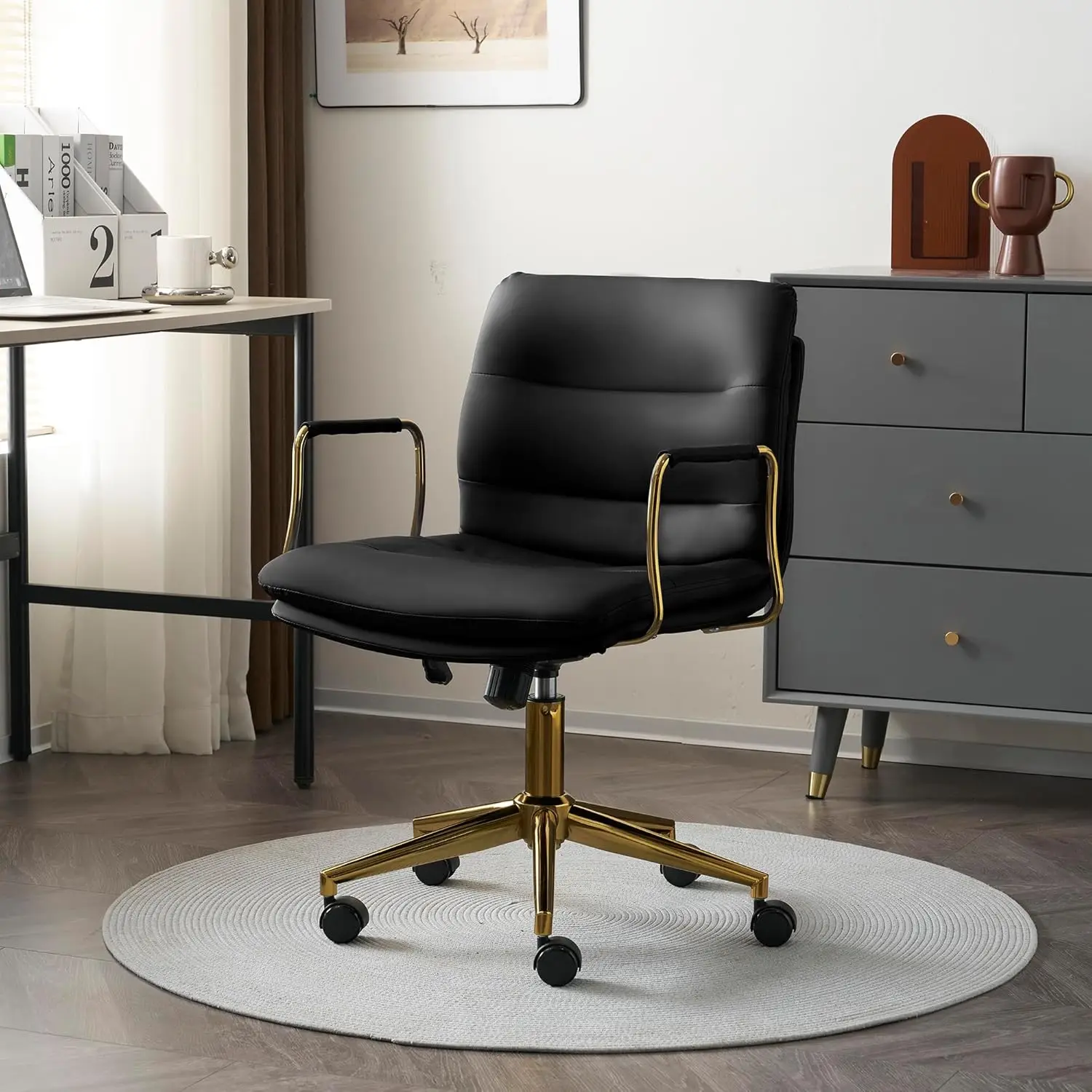 

Velvet Fabric Swivel Task Chair for Home Office Comfortable Chair with Dirt-Proof