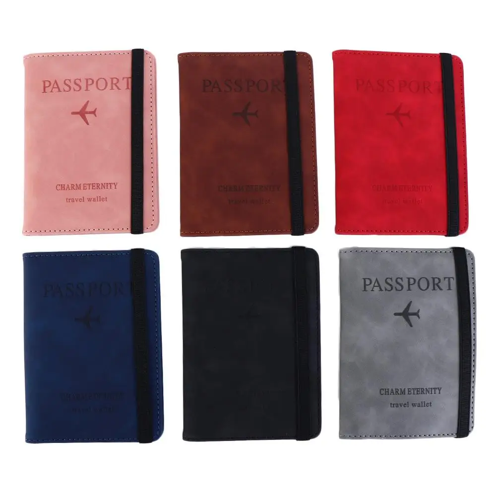 Coin Purse Storage Bag ID Bank Card RFID Blocking Organizer Case Passport Holder Wallet Case Passport Book Passport Cover