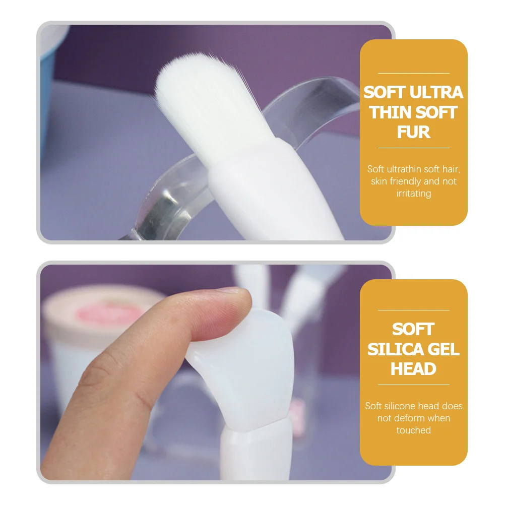 

4Pcs Silicone Facial Mask Brushes Soft and Durable Beauty Tools for Even Mask Application At Home Skin Care Tool