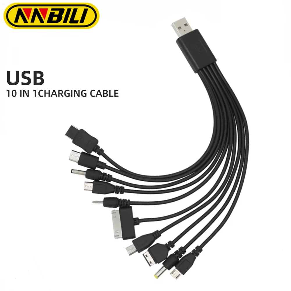 Nnbili 10 em 1 cabo multi carregador micro usb multi carregador cabos usb para telefones celulares cabo para sony telefone samsung tablets