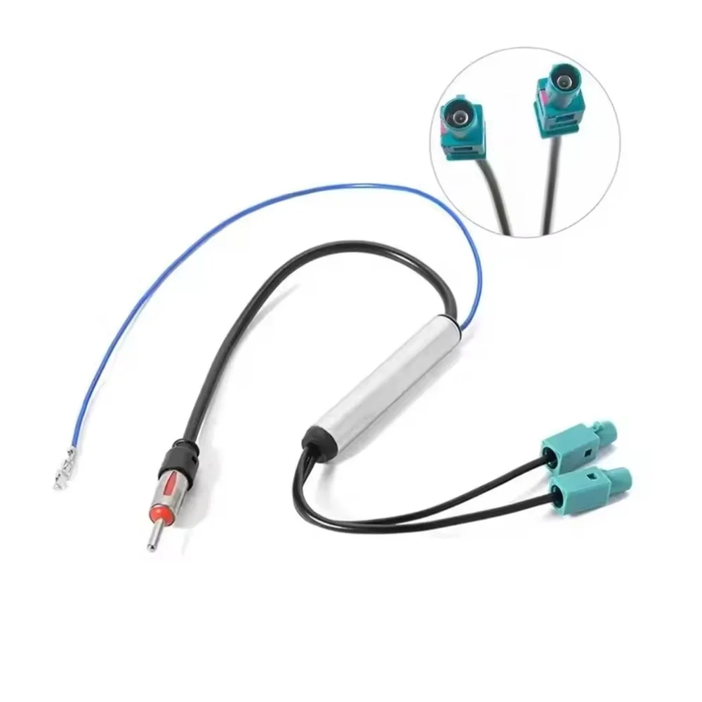 Autoradio-Antenne AM/FM Audio Radio Signalverstärker Dual Fakra zu DIN RF Radio Antenne Antennenadapterkabel für VW Audi Skoda – Detail 6