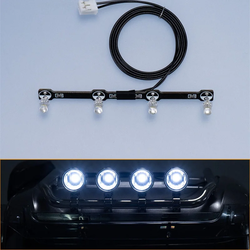 1pcs plastic LED Roof Spotlight PCB Board JUWUBA 5V Lighting for 1/14 Tamiya RC Truck for ACTROS 56366 Arocs 4151 8X4 Car