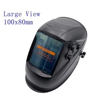 100*80mm professional protective welding helmet auto darkening soldering mask welder cap with 4 arc sensor for TIG MIG MMA