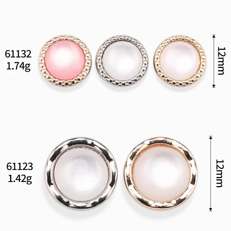 10pcs Luxury Pink Pearl Metal Buttons For Clothing Shirt Blouse Knitted Supplies Needlework DIY Sewing Accessories Wholesale