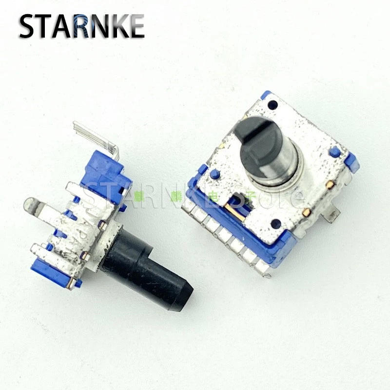 2PCS RK14 Type Dual B100K Vertical Power Amplifier Mixer Volume Balance Potentiometer Single Row 7-Pin D Shaft Length 13mm