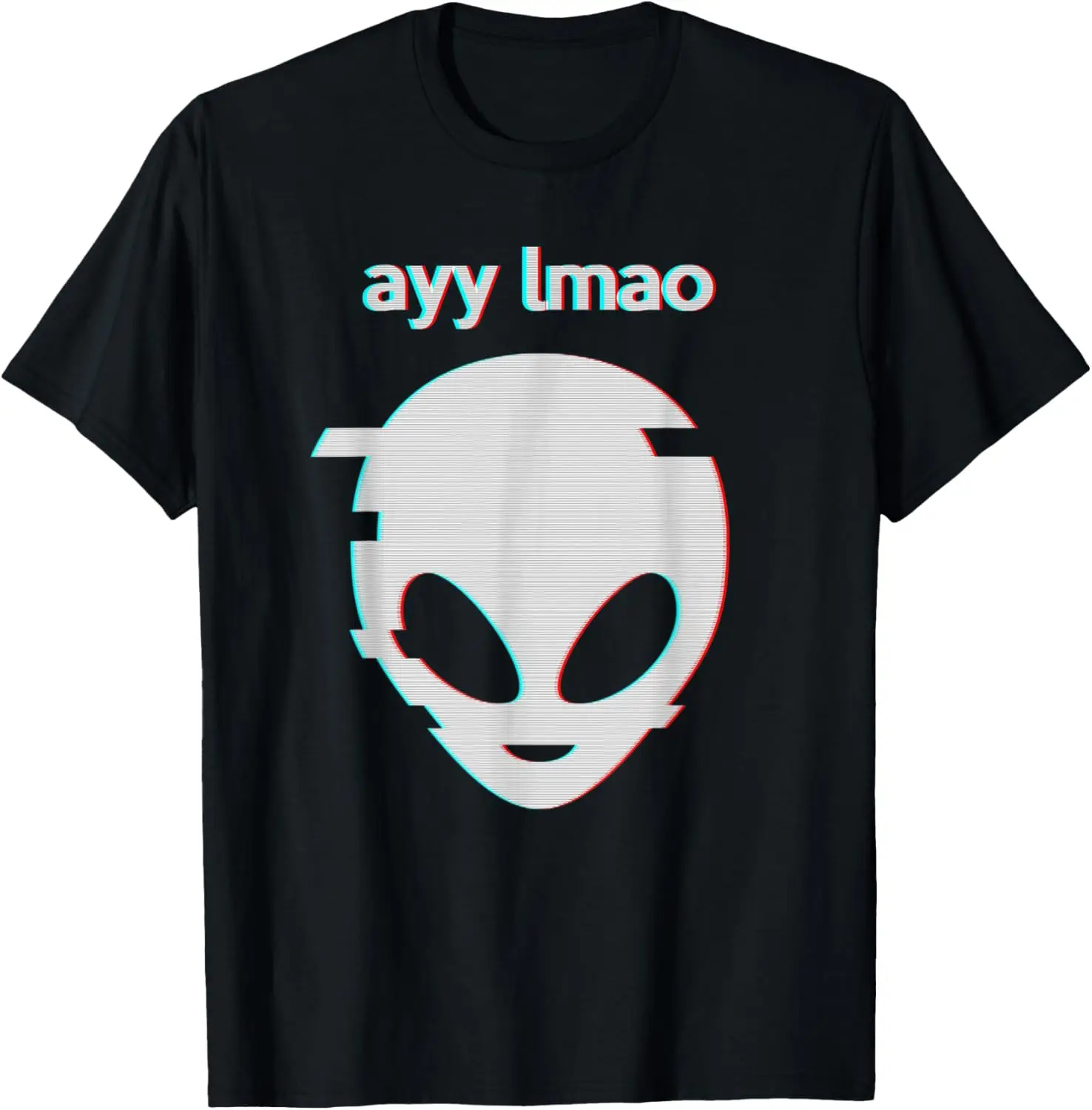 

Vaporwave Ayy Lmao Meme Glitch art design Style Alien face T-Shirt