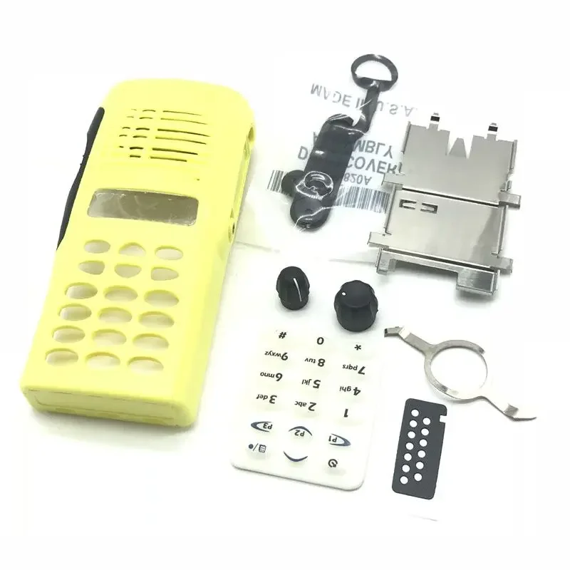 Banggood Sets Yellow Front Cover Case Housing Shell with Knobs Keypads for Motorola GP338 GP380 PTX760 MTX960 MTX760 Radio