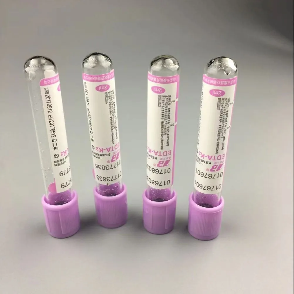 Disposable purple vacuum blood collection tube Negative pressure blood sample blood routine EDTAK2