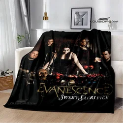 EvaneScence Band Retro Printed Fashion Warm Blanket Flannel Blanket Bed Linings Home Travel Birthday Gift