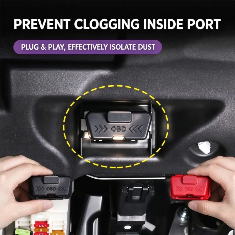 Silicone Car OBD Port Cover Waterproof  Dust OBD Clogging Caps For Changan CS75 CS35 CS15 CS95 RAETON CX70 CS55 EADO CX20 CS15EV