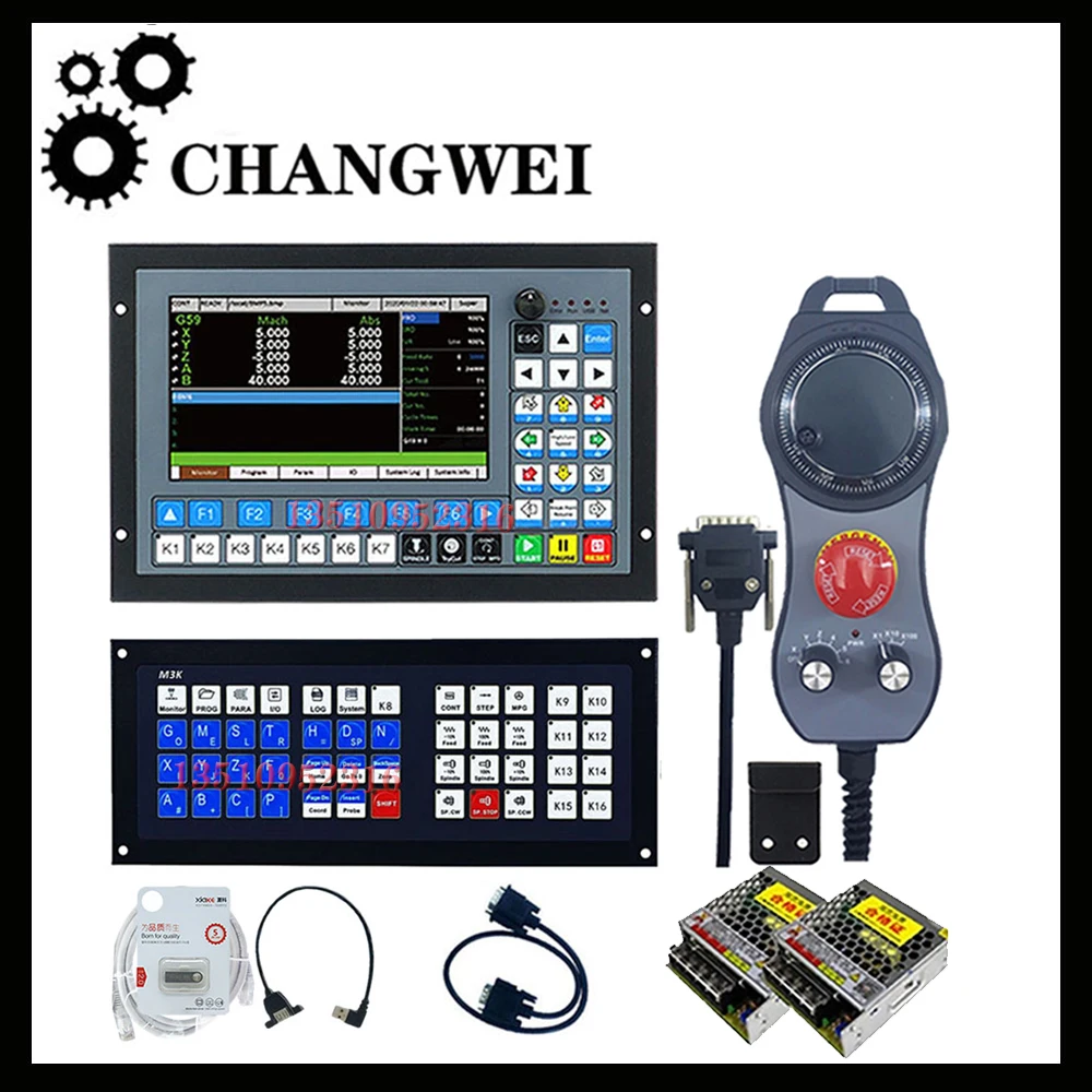 

Ddcs-expert M350 3/4/5 Axis Cnc Independent Controller Offline Plc+atc Extended Keyboard Handwheel Mpg 75w24v Replace Ddcsv3.1