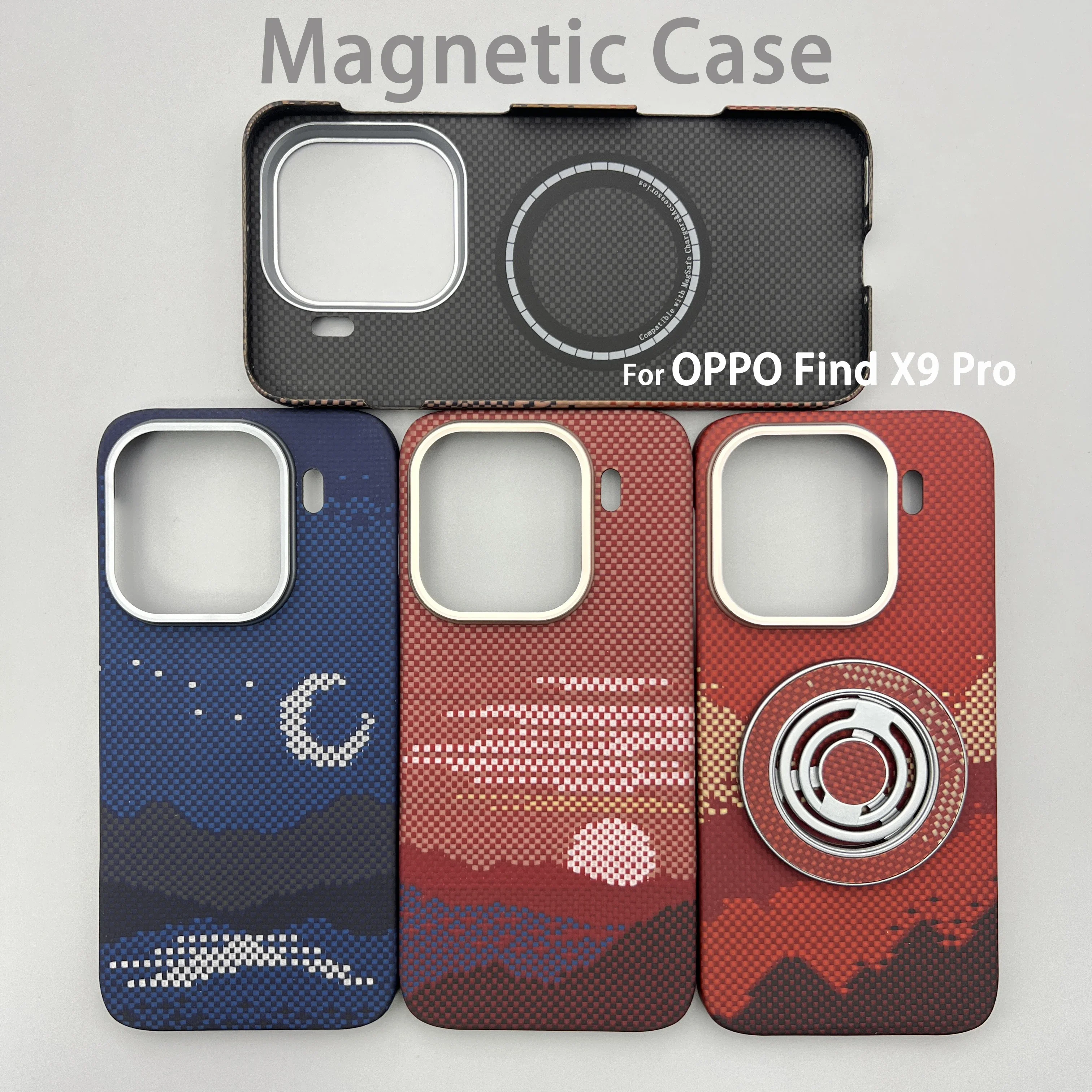 

Kevlar aramid fiber phone case for OPPO Find X9 Pro/OPPO Find X9 lightweight hard case 600D magnetic suction