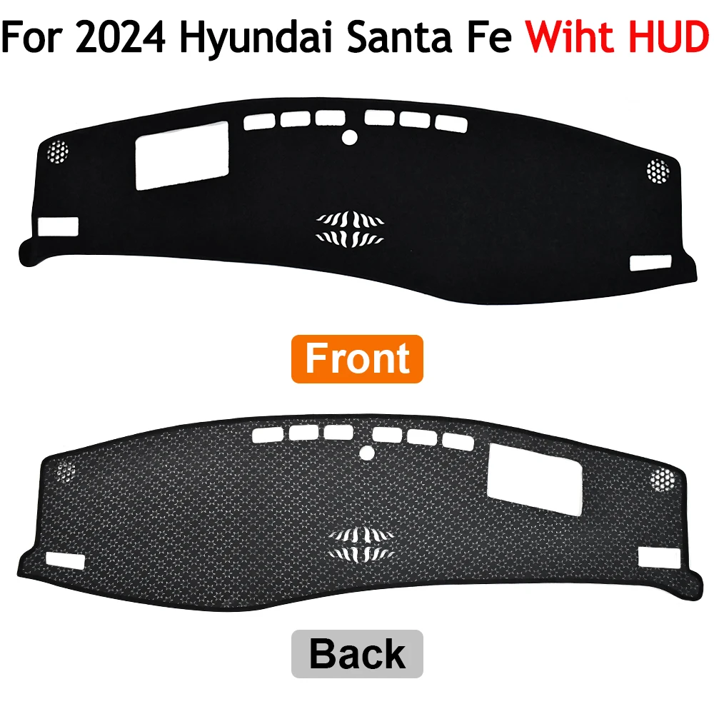 Pop Car Dashboard Cover Mat For 2024 2025 Hyundai Santa Fe Wiht HUD Dash Board Sun Shade Anti-UV Pad Sun-proof Carpet Accessorie