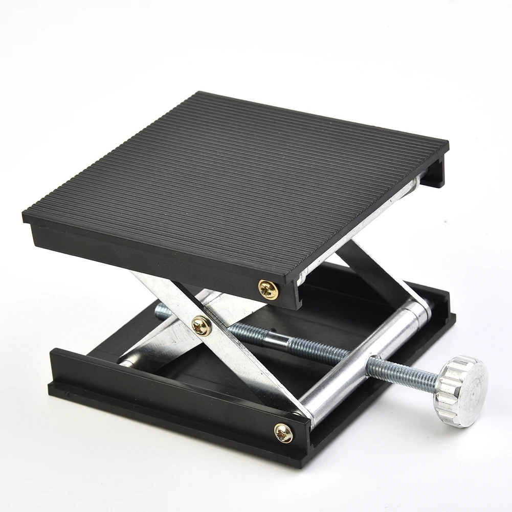 

90*90*90mm/3.54*3.54*3.54in Lifting Platform Engraving Level Lifting Stand Woodworking 90*90*25mm/3.54x3.54x0.98in