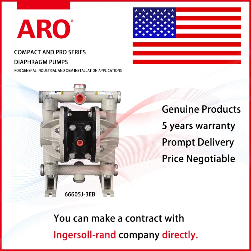Ingersoll Rand ARO PRO Series Bomba pneumática compacta de 1/2 polegadas 66605J-3EB 66605J-344 Bomba de diafragma para indústria automotiva
