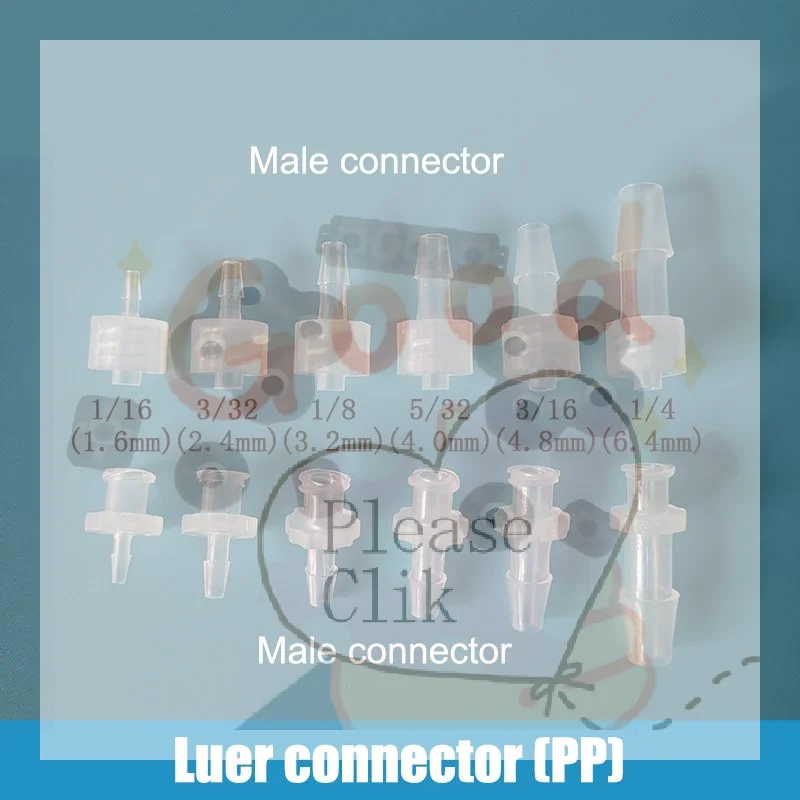 【HG】Luer Lock Adapter PP Material Connector Air Valve Pipe Dispensing Glue Subpackaging Syringe Barrels Fitting