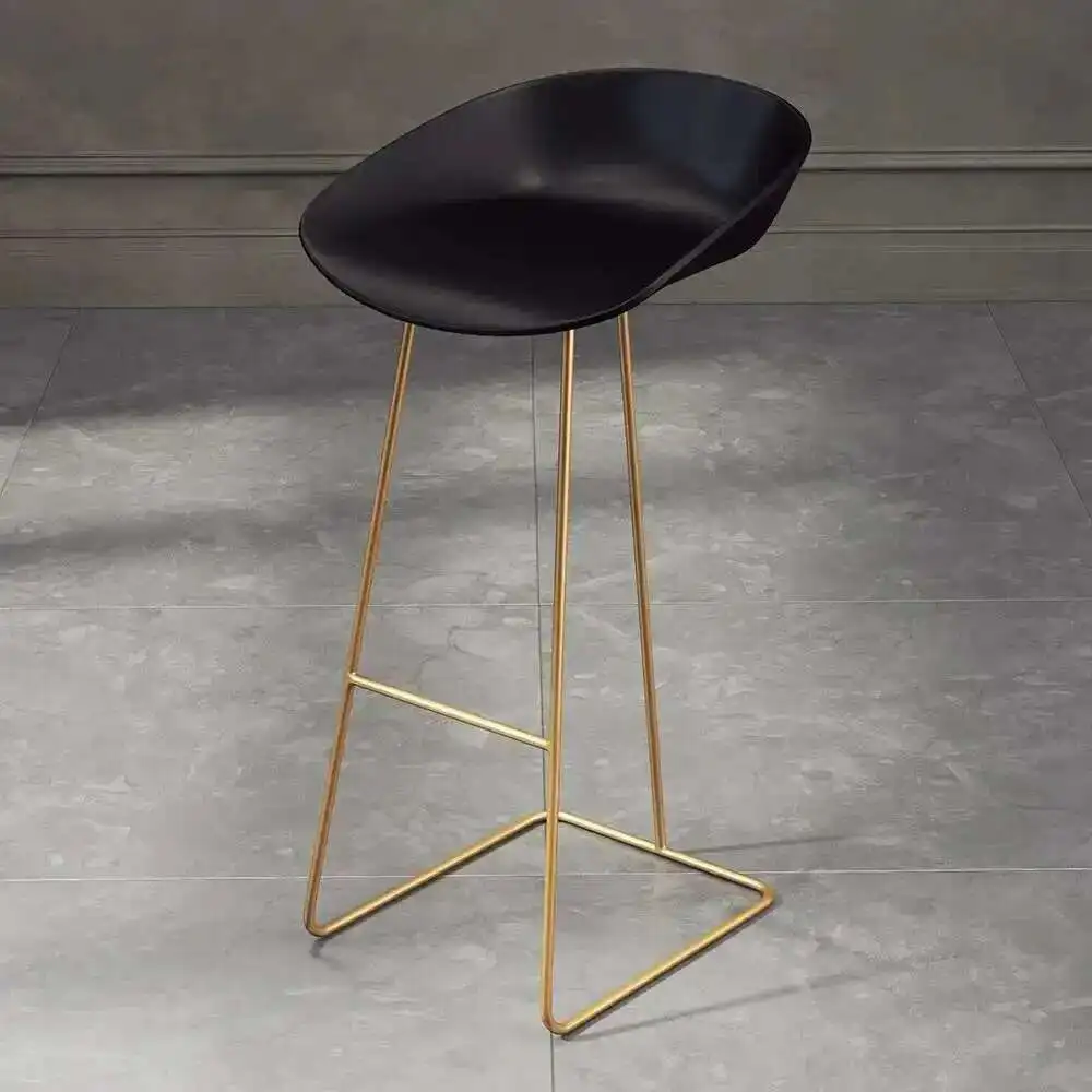 

Nordic Bar Stool High Chair Wrought Iron Minimalist Modern Restaurant Office Dining Room Furniture Set Creative Bar Stools
