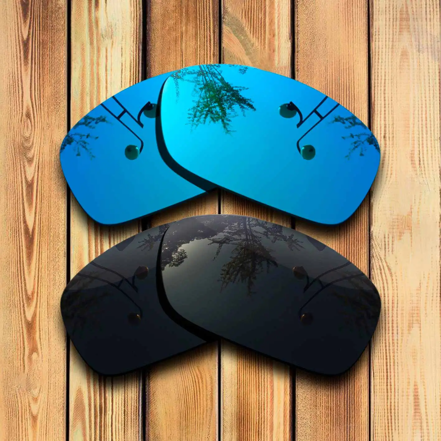 100% Precisely Cut Polarized Replacement Lenses for Taper Sunglasses Blue& Solid Black Combine Options