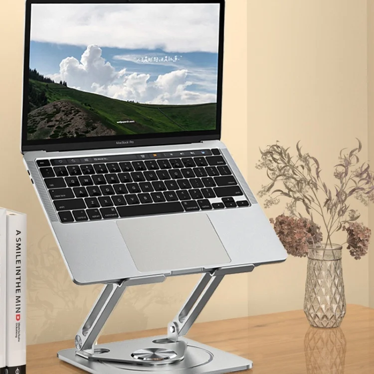 Portable 360 Swivel Aluminum Alloy Laptop Stand Ergonomic Desk Riser